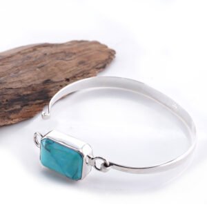 Gelang Bangle Wanita Perak 925 Natural Turquoise Bangelisa 6