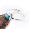 Gelang Bangle Wanita Perak 925 Natural Turquoise Bangelisa tampak samping kiri