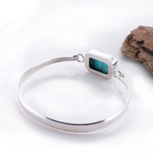 Gelang Bangle Wanita Perak 925 Natural Turquoise Bangelisa 8
