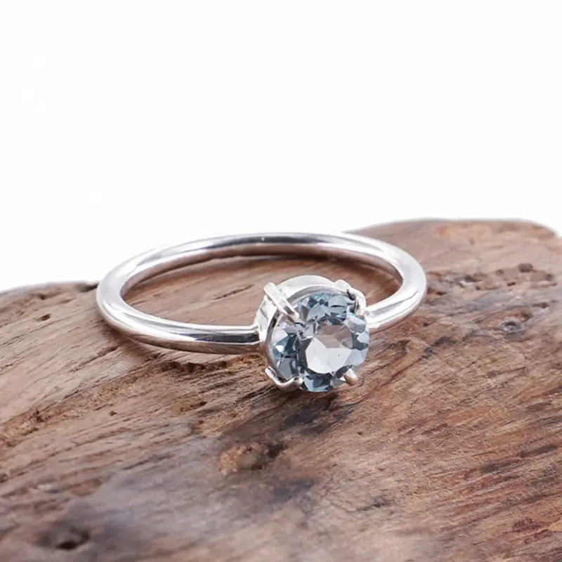 cincin wanita perak bali 925 sky topaz pazolla handmade