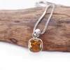 liontin perak sterling 925 batu citrine