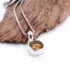 liontin wanita citrine kuning berkilau natural