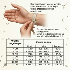 pandun cara ukuran gelang ranti yang akurat