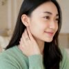 cincin perhiasan wanita batu hijau natural