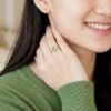 cincin wanita fashion silver 925 safir hijau