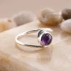 cincin amethyst wanita perak 925 ametwist