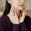 cincin perhiasan wanita batu tourmaline unik