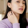Cincin perak amethyst asli natural elegan minimalis