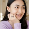 Cincin amethyst perak Bali Yulia Silver dengan model