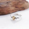 cincin wanita batu citrine kecil elegan