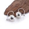 Anting wanita perak asli 925 motif Marbilla tampak depan