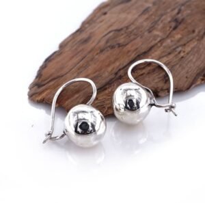 Anting wanita perak asli 925 motif Marbilla tampak depan