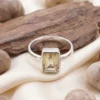 cincin sterling silver perak 925 natural yellow citrine metiana