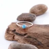 Tampak depan cincin wanita perak 925 batu turquoise Jawan