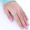 Cincin perak Bali 925 natural turquoise model Jawan