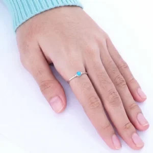Cincin perak Bali 925 natural turquoise model Jawan