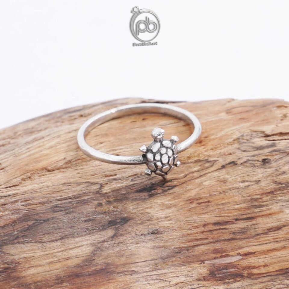 Cincin Kura Kura Perak Bali Mini Simple Elegan